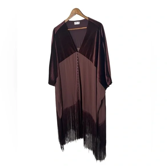 Free People Velvet Dreams Fringe Kimono - Picture 6 of 13